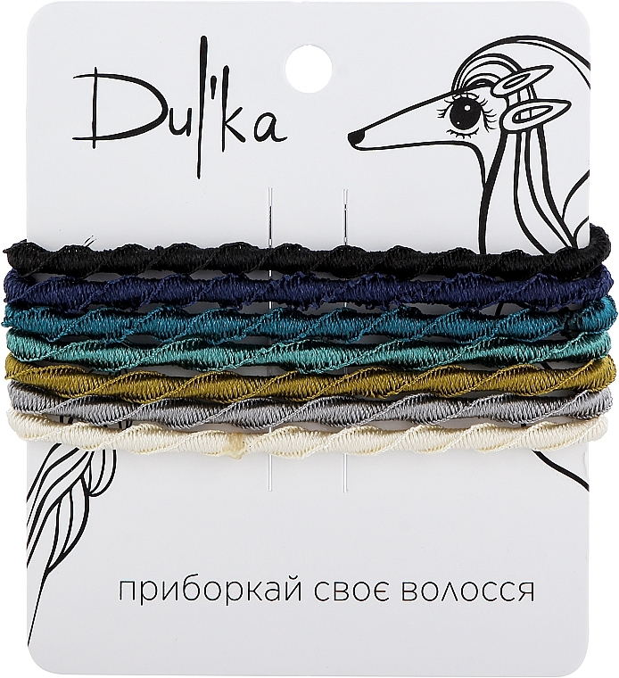Набор разноцветных резинок для волос UH717782, 7 шт - Dulka — фото N1