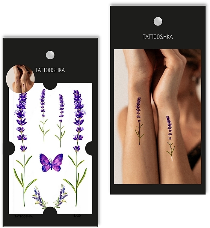 Ретро-тату бабочки с цветным узором | Tatuantes