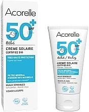 Детский солнцезащитный крем SPF 50+ - Acorelle Baby Sun Cream SPF 50+ — фото N1