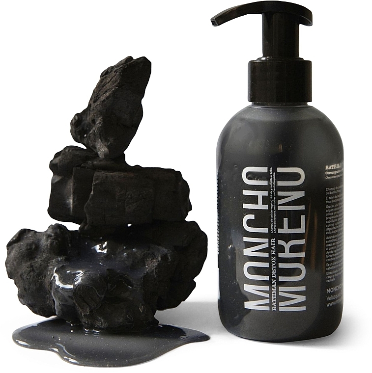 Шампунь с активированным углем - Moncho Moreno Bathman Detox Hair Shampoo — фото N3