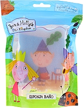 Мочалка банна дитяча "Бен і Холлі", Бен, синьо-червона - Suavipiel Ben & Holly Bath Sponge — фото N1
