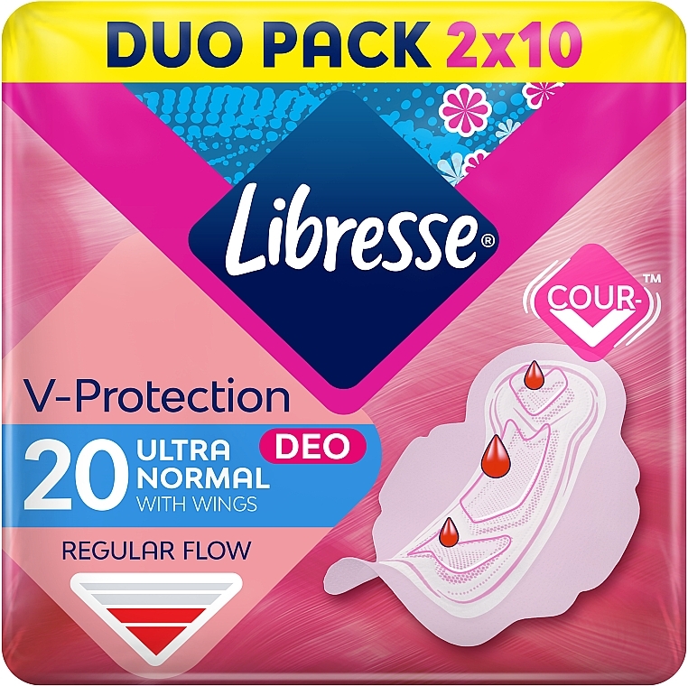 Гігієнічні прокладки Ultra Deo з крильцями, 20 шт - Libresse Ultra Thin Normal Soft Deo — фото N1