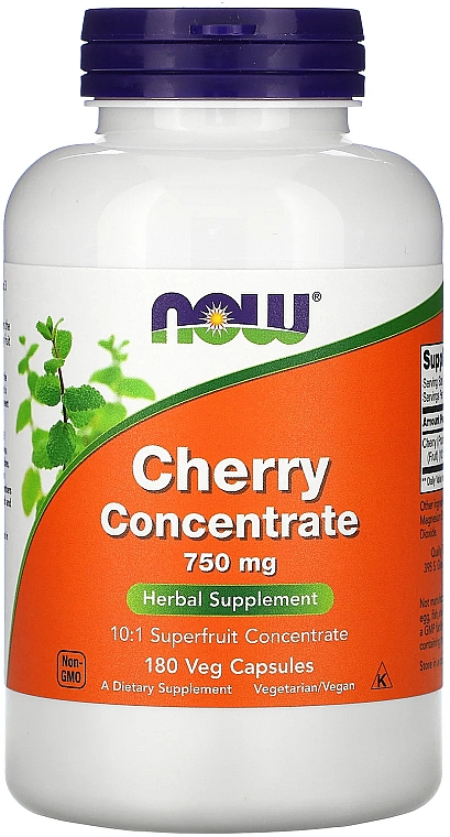 Концентрат вишни, 750 мг - Now Foods Cherry Concentrate — фото N1
