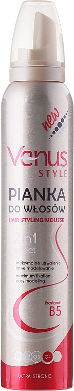 Піна для укладання волосся, з провітаміном В5 - Venus Hair Foam — фото N3