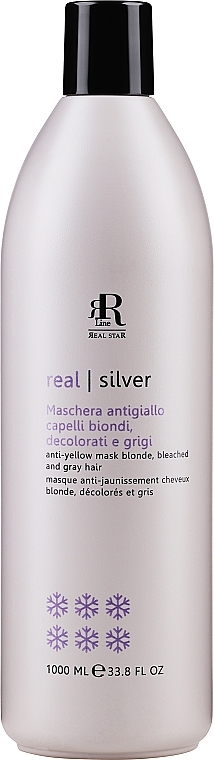Маска для волос нейтрализующая желтизну - RR Line Silver Star Anti Yellow Mask — фото N3