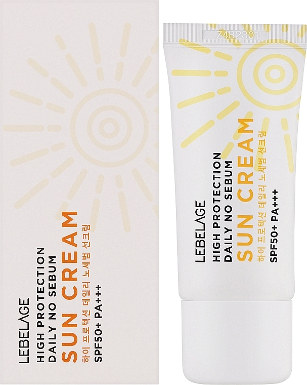 Солнцезащитный крем для лица - Lebelage High Protection Daily No Sebum Sun Cream — фото N2