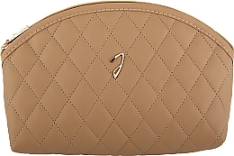Косметичка стеганная, A6111VT CUO, коричневая - Janeke Medium quilted pouch, leather color — фото N1