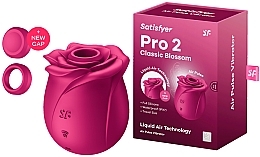 Стимулятор клитора, винный - Satisfyer Pro 2 Classic Blossom Air Pulse Vibrator Wine — фото N1