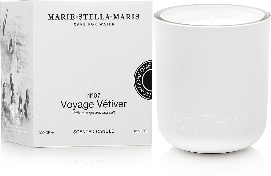 Ароматическая свеча - Marie-Stella-Maris №7 Voyage Vetiver Refillable Scented Candle — фото N2