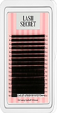 Накладные ресницы, черные, 16 линий (mix, 0.07, C + , 7-13) - Lash Secret — фото N1