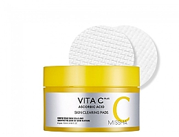 Духи, Парфюмерия, косметика Очищающие диски - Missha Vita C Plus Skin Clearing Pads