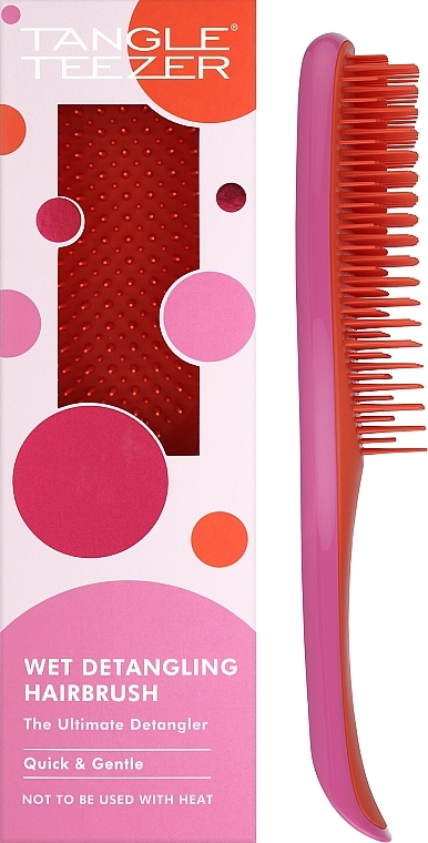 Расческа для волос, розово-оранжевая - Tangle Teezer The Wet Detangler Lollipop — фото N3