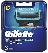 Парфумерія, косметика Змінні касети для гоління, 3 шт. - Gillette Proshield Chill