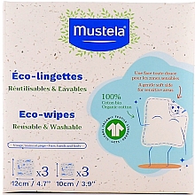 Парфумерія, косметика Екосерветки зі 100% органічної бавовни - Mustela Eco-Wipers Kit (змінний блок)