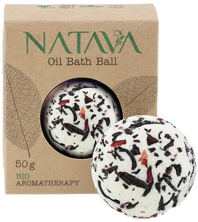 Масляный шарик для ванны "Гибискус" - Natava Oil Bath Ball Hibiscus — фото N1