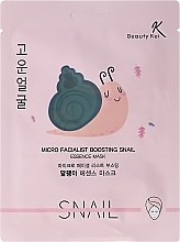 Тканевая маска для лица - Beauty Kei Micro Facialist Boosting Snail Essence Mask — фото N1