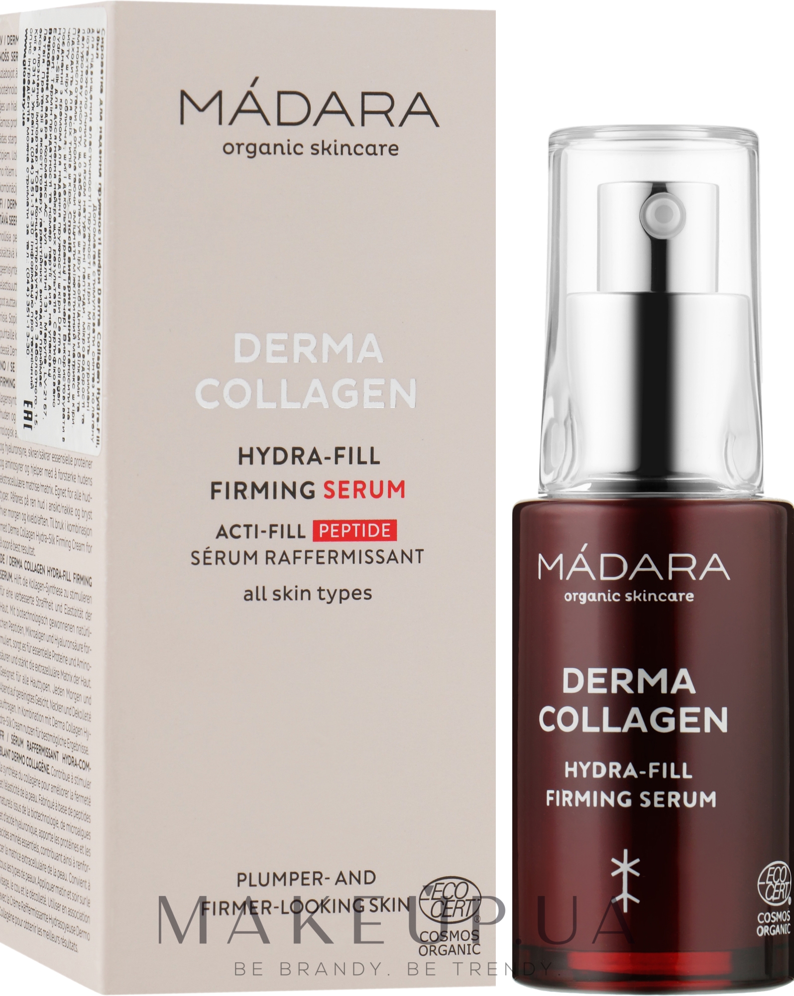 Зміцнювальна сироватка для обличчя - Madara Cosmetics Derma Collagen Hydra-Fill Firming Serum — фото 30ml
