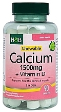 Харчова добавка "Кальцій + вітамін D", 1500 мг - Holland & Barrett Chewable Calcium 1500mg + Vitamin D — фото N1