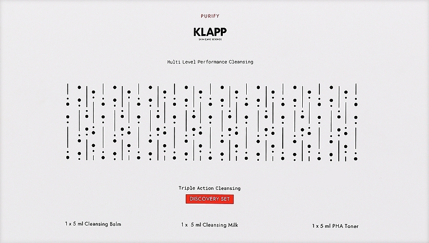Набор - Klapp Multi Level Performance Purify Set (f/milk/5ml + f/balm/5ml + toner/5ml) — фото N1