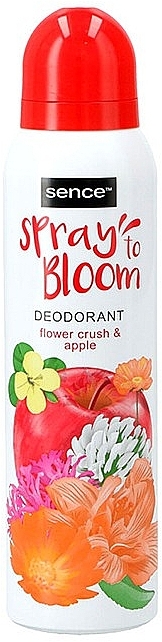 Дезодорант-спрей "Квіти та яблуко" - Sence Deo Spray Flower Crush & Apple — фото N1