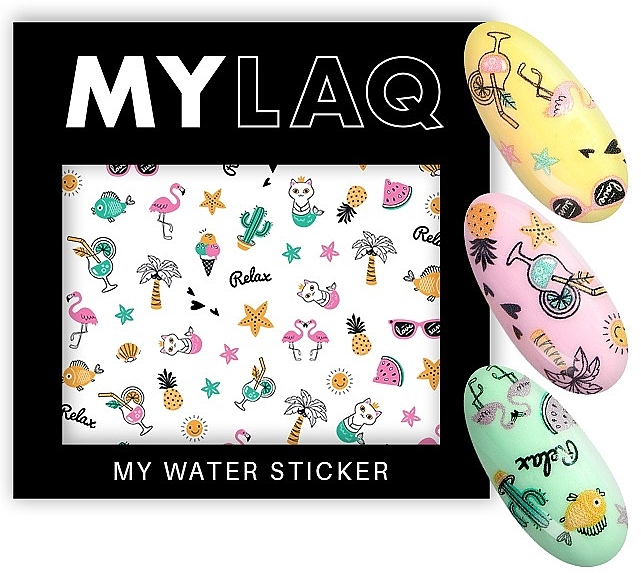Наклейки для нігтів - MylaQ My Summer Essentials Water Sticker — фото N1