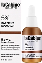 Увлажняющая крем-сыворотка для контура глаз против отеков и темных кругов - La Cabine 5% Caffeine Solution 2 in 1 Serum Cream — фото N2