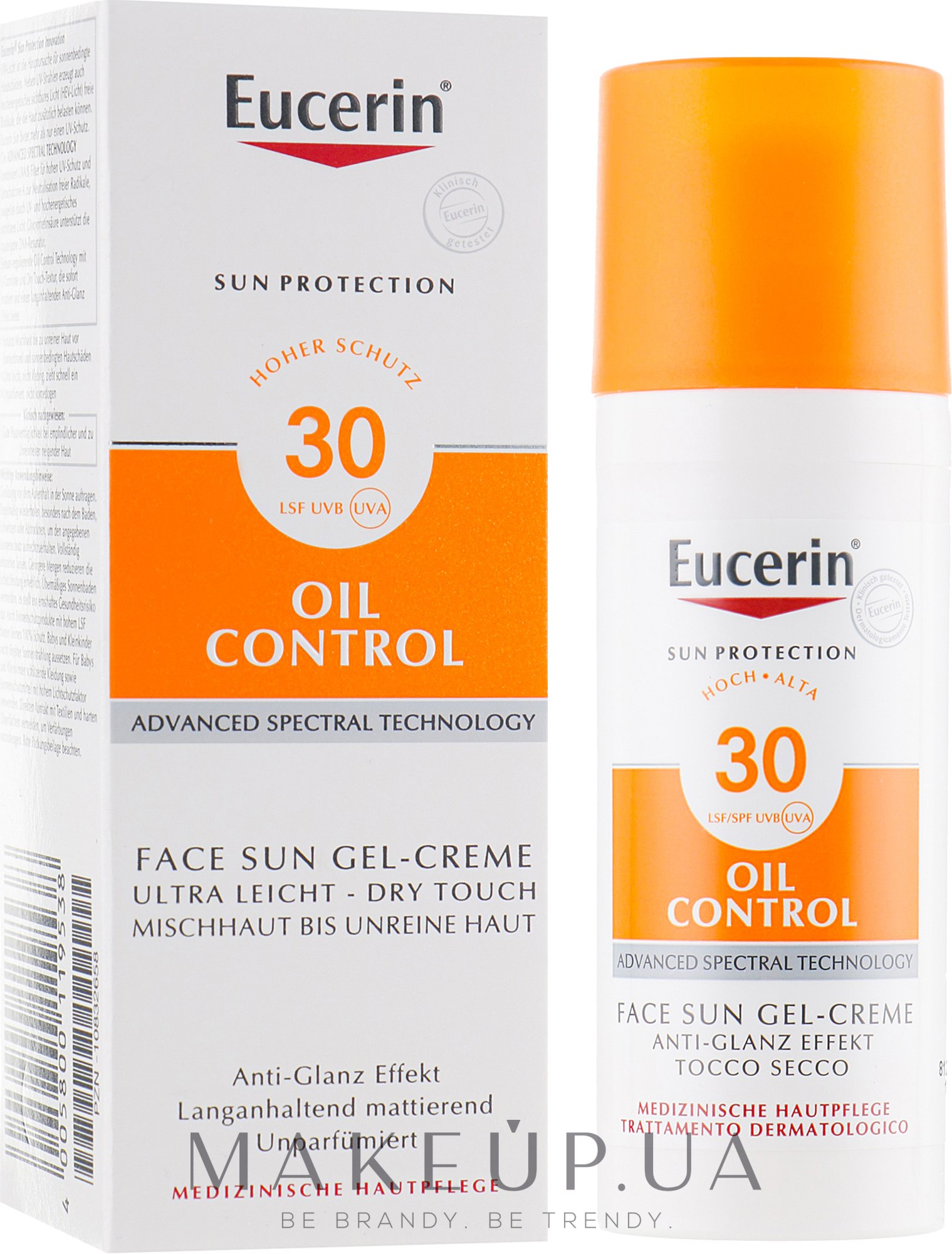 Гель-крем солнцезащитный для жирной кожи и склонной к акне - Eucerin Sun Gel-Cream Oil Control SPF30 — фото 50ml