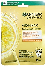 Духи, Парфюмерия, косметика Тканевая маска с витамином С - Garnier SkinActive Vitamin C Sheet Mask