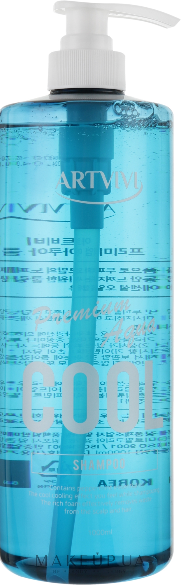 Охлаждающий шампунь для волос - Artvivi Premium Aqua Cool Shampoo — фото 1000ml