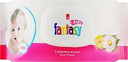 Салфетки влажные для детей с экстрактом ромашки, календулы и Д-пантенолом - Fantasy Baby — фото N1