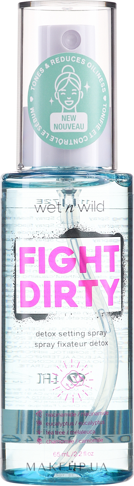 Спрей для фиксации макияжа - Wet N Wild Fight Dirty Detox Setting Spray — фото 65ml