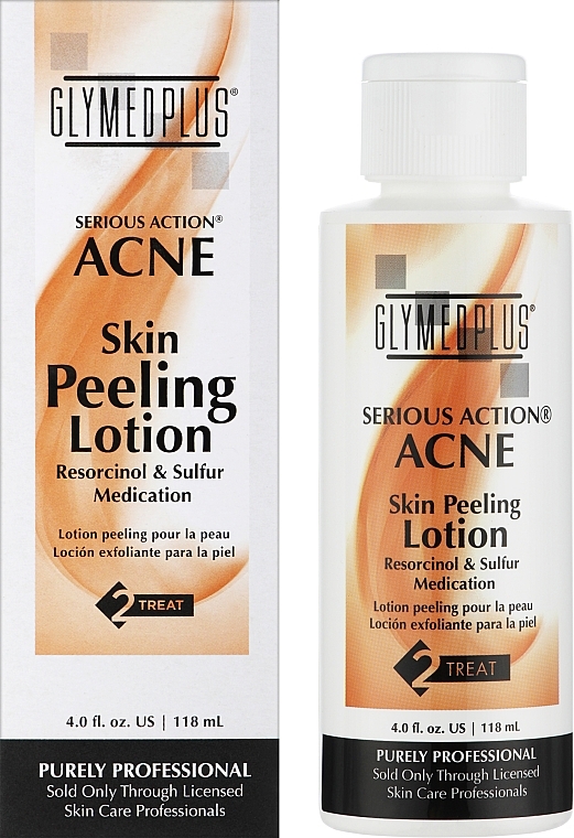 Пілінг-лосьйон із сіркою та резорцином для лікування проблемної шкіри - GlyMed Serious Action Acne Skin Peeling Lotion 2 Treat — фото N2
