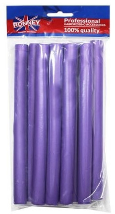 Бигуди для волос 20/240 mm, фиолетовые - Ronney Professional Flex Rollers RA 00045 — фото N1