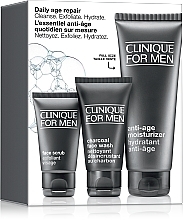 Парфумерія, косметика Набір для чоловіків антивіковий для догляду за шкірою обличчя - Clinique For Men Daily Age Repair Set (f/wash/50ml + f/scr/30ml + moisturizer//100ml)