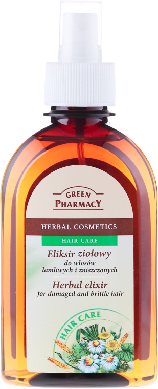 Травяной эликсир для волос - Green Pharmacy Herbal Elixir For Damaged and Brittle Hair — фото N1