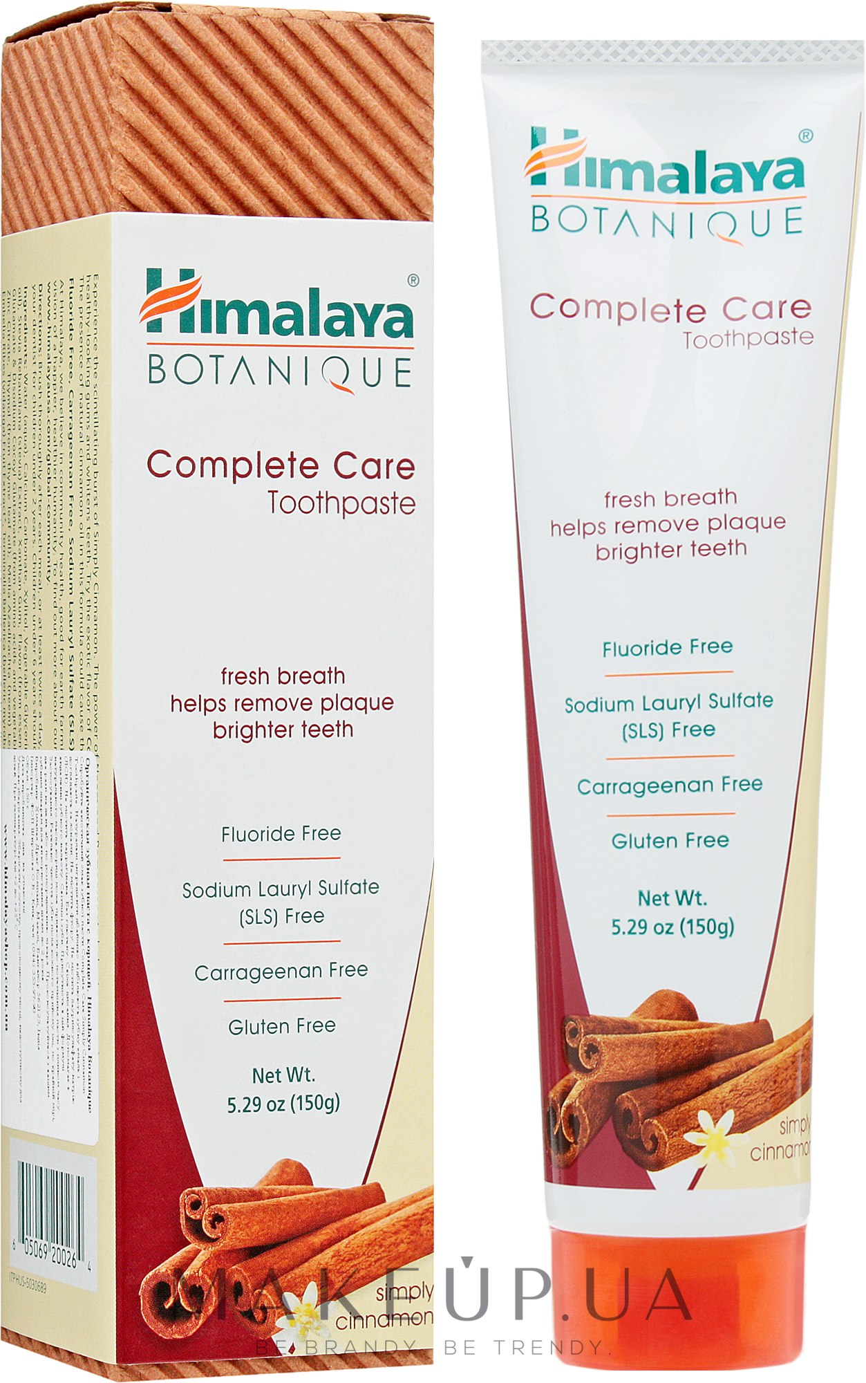 Органічна зубна паста з корицею - Himalaya Herbals Botanique Complete Care Toothpaste Simply Cinnamon — фото 150g