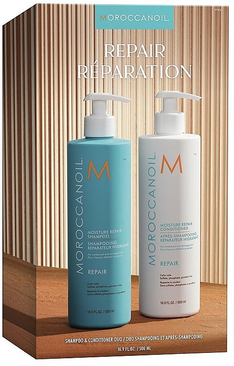 Набір - Moroccanoil Repair Shampoo & Conditioner Duo Set (shm/500 ml + cond/500 ml) — фото N2