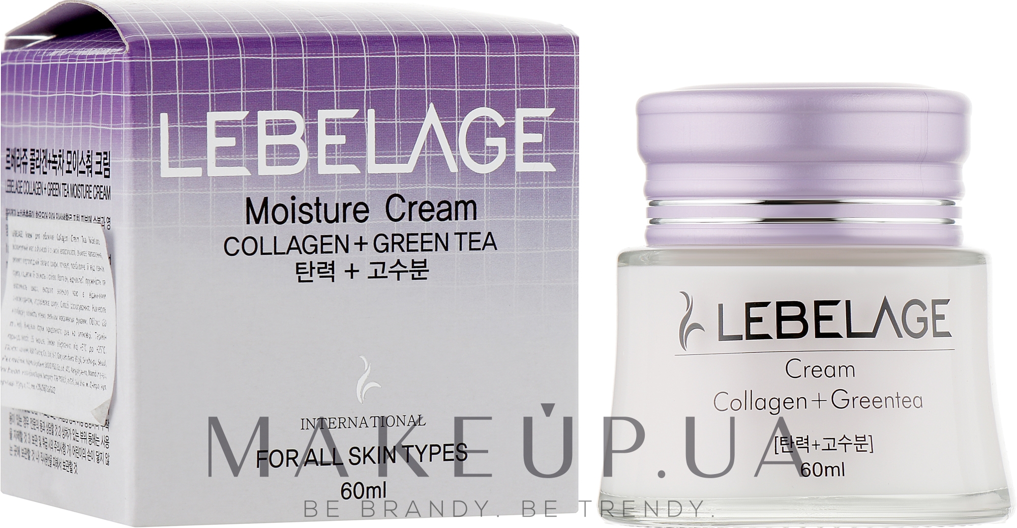 Увлажняющий и питательный крем с коллагеном и зеленым чаем - Lebelage Collagen+Green Tea Moisture Cream — фото 60ml