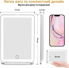 УЦЕНКА Зеркало для макияжа с LED подсветкой, белое - Aimed Makeup Mirror Stand * — фото N6