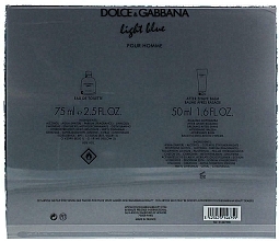 Dolce & Gabbana Light Blue Pour Homme - Набор (edt/75ml + ash/balm/50ml) — фото N2