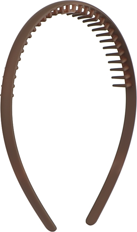 Обруч для волос пластиковый, "Косичка", Pf-287, коричневый - Puffic Fashion  — фото N1
