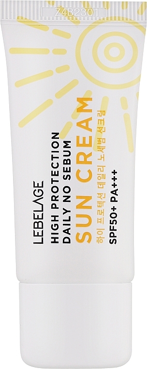 Солнцезащитный крем для лица - Lebelage High Protection Daily No Sebum Sun Cream