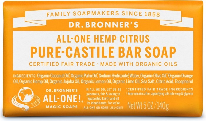 Мыло "Цитрус и апельсин" - Dr. Bronner’s Pure Castile Bar Soap Citrus & Orange — фото N1