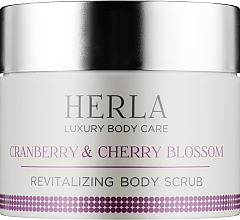 Парфумерія, косметика Відновлювальний скраб для тіла - Herla Luxury Body Care Cranberry & Cherry Blossom Revitalizing Body Scrub