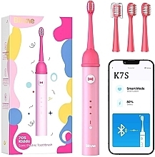 Детская электрическая зубная щетка, розовая - Bitvae Smart K7S Kids Blue — фото N1
