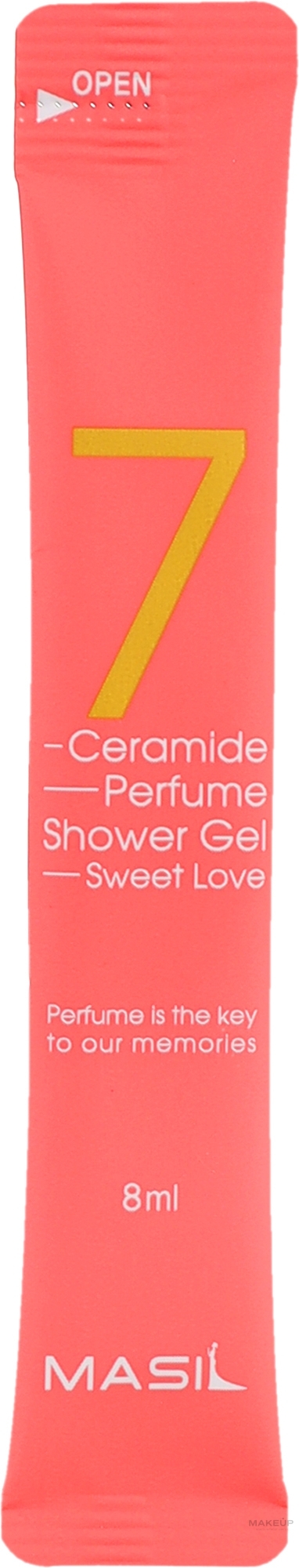 Гель для душу з ароматом ірису - Masil 7 Ceramide Perfume Shower Gel Sweet Love (пробник) — фото 20x8ml