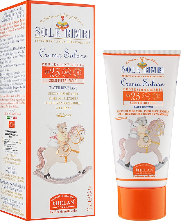 Сонцезахисний крем для дітей - Helan Sole Bimbi SPF 25 Sun Care Cream — фото N5