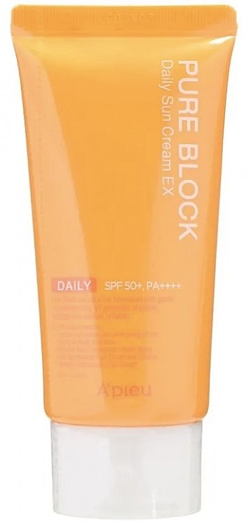 УЦЕНКА Солнцезащитный крем для лица - A'pieu Pure Block Daily Sun Cream EX SPF50+, PA++++ * — фото N1