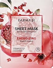 Парфумерія, косметика Підбадьорлива тканинна маска для обличчя з екстрактом граната - Farmasi Dr.C.Tuna Sheet Mask Energizing
