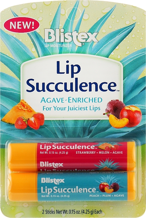 Набір бальзамів для губ - Blistex Lip Succulence (2х4.25g)